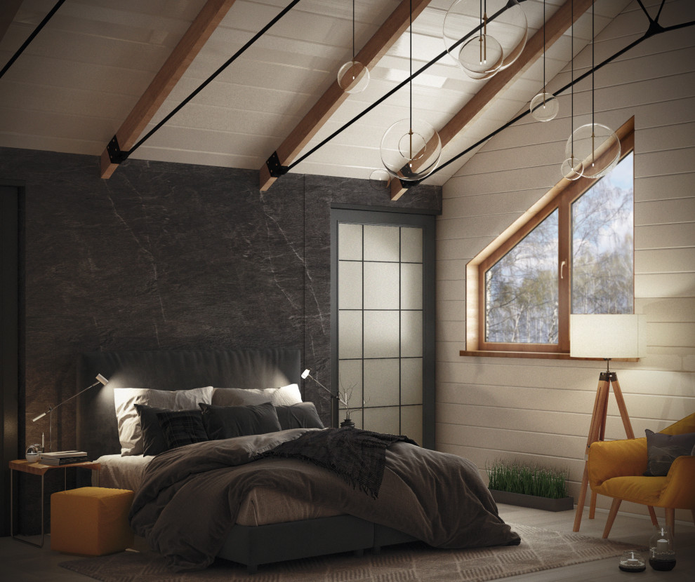 Дизайн проект интерьера в деревяном доме