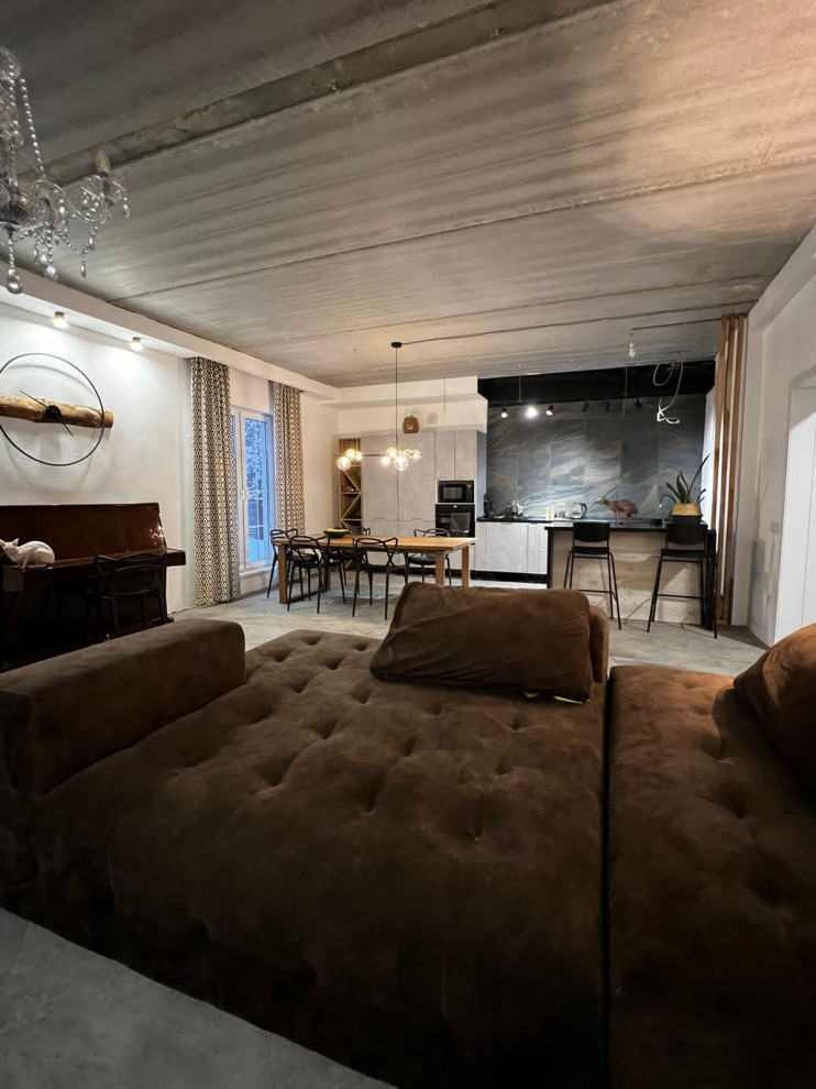 Преображение пространства кухни-гостиной в стиле Лофт