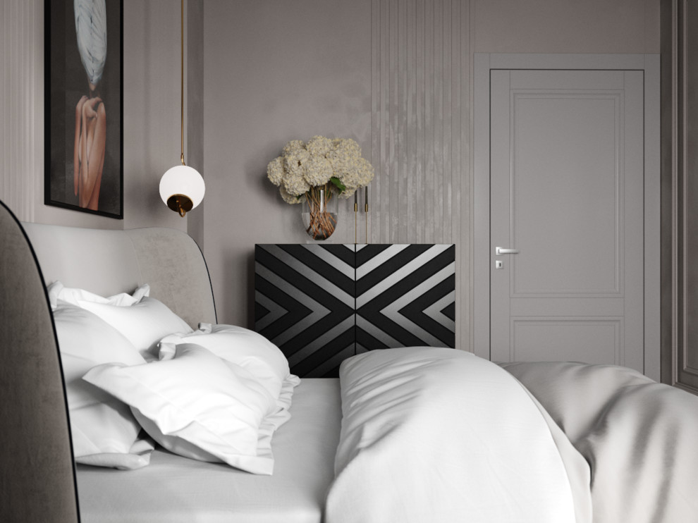 Спальня в проекте квартиры для Алексея и Анастасии