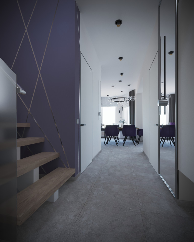 Дом 120 кв.м. _ Прихожая_Современный стиль