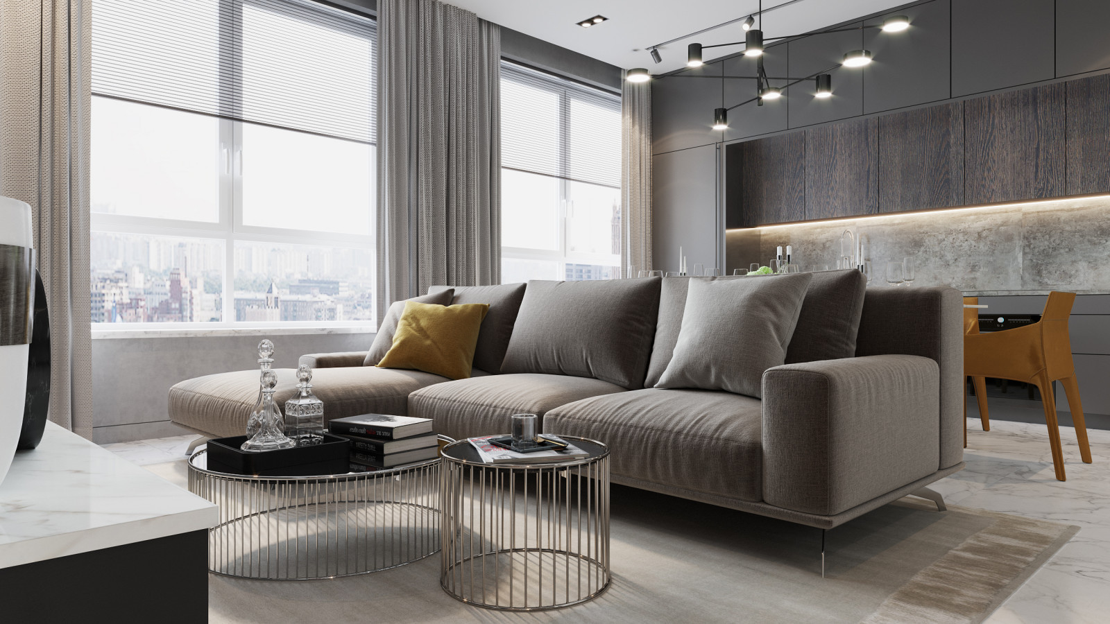 Гостиная в ЖК "Сердце Столицы"