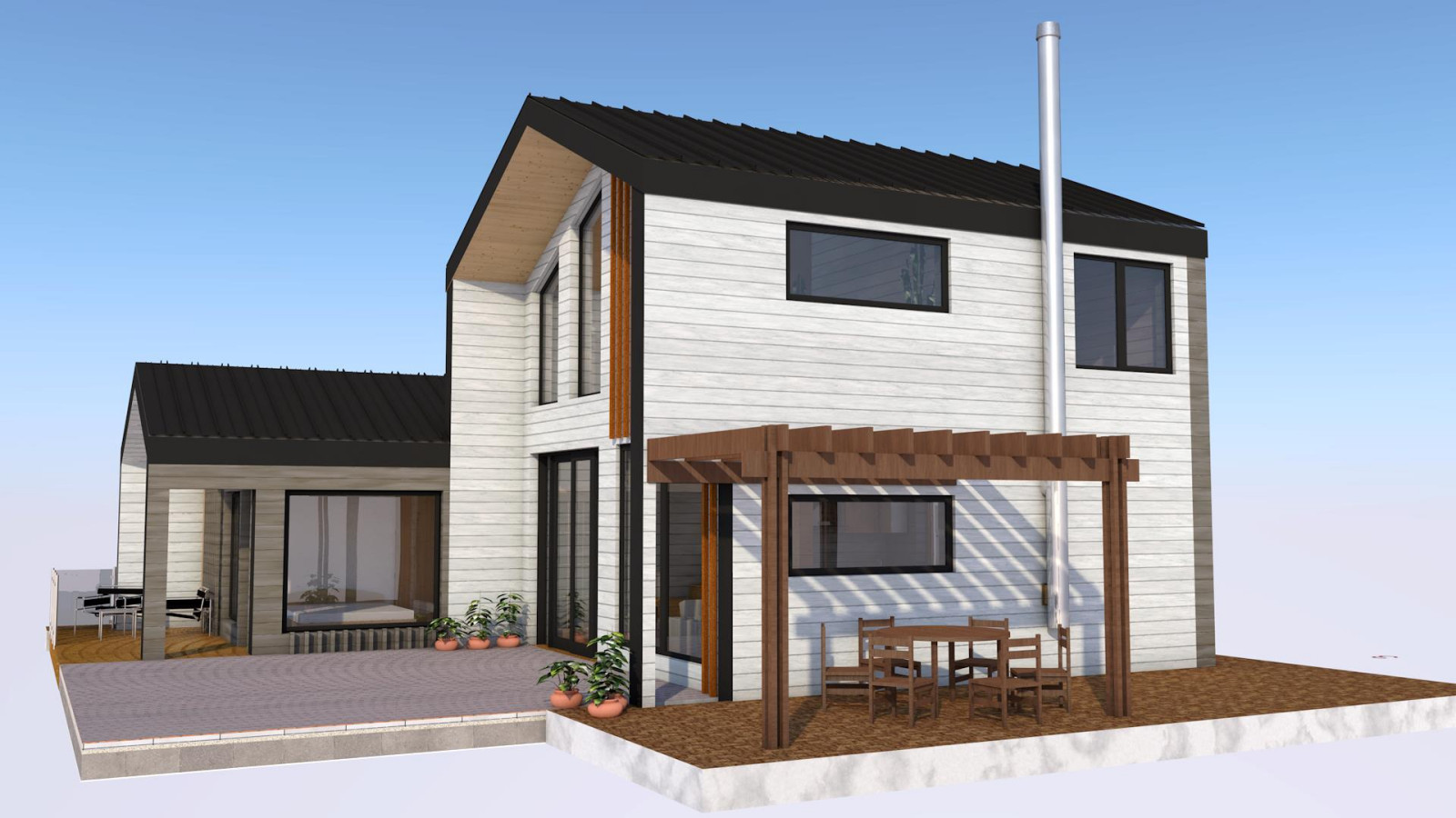 Индивидуальный проект частного дома в стиле БарнХаус