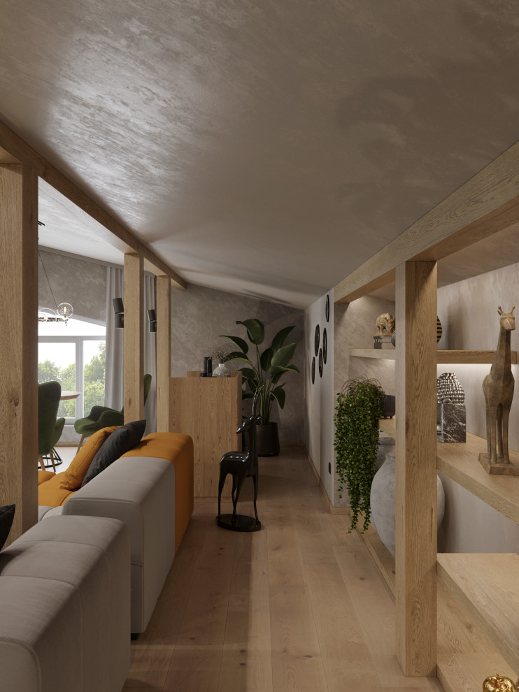 Мансарда в загородном доме, зона отдыха и массажная комната