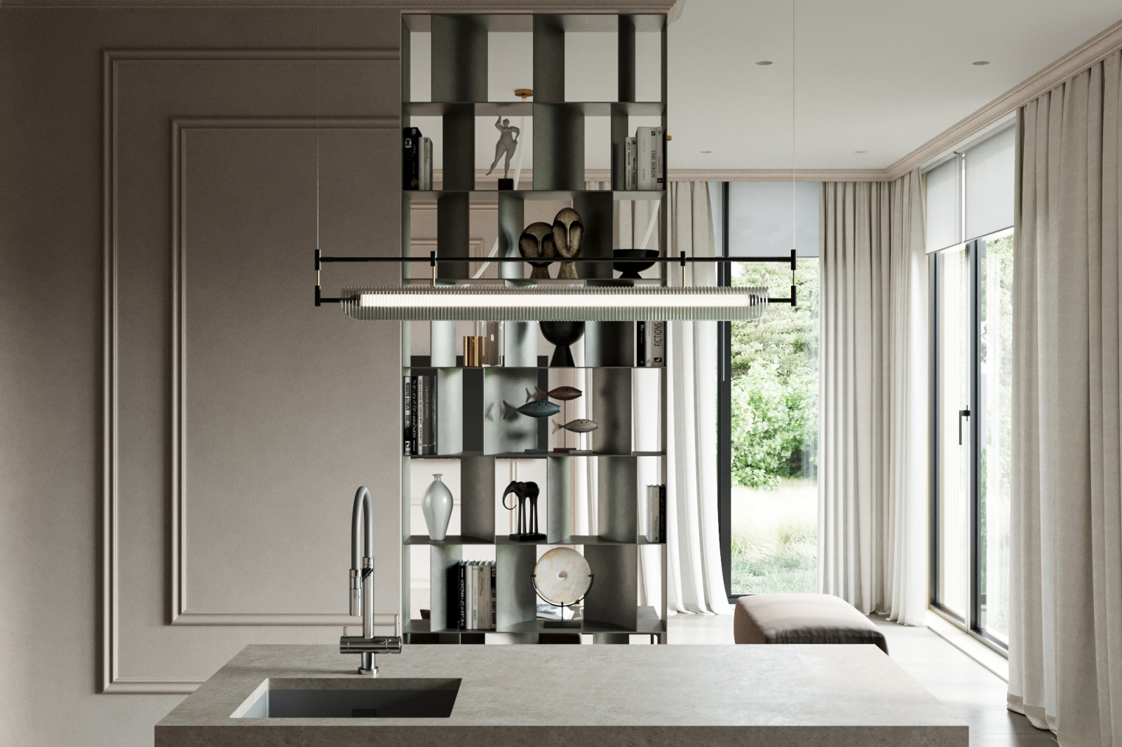 Кухня-гостиная в частном доме