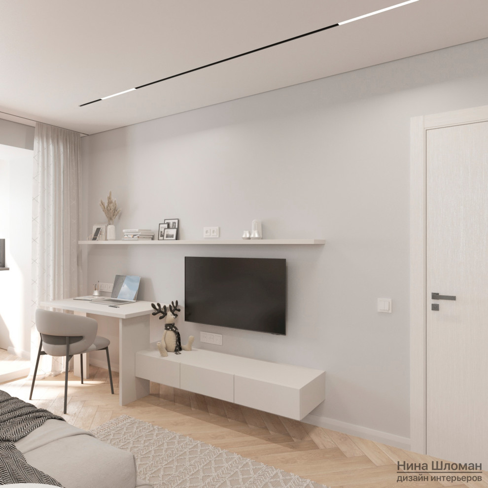 Светлый современный интерьер в старом фонде