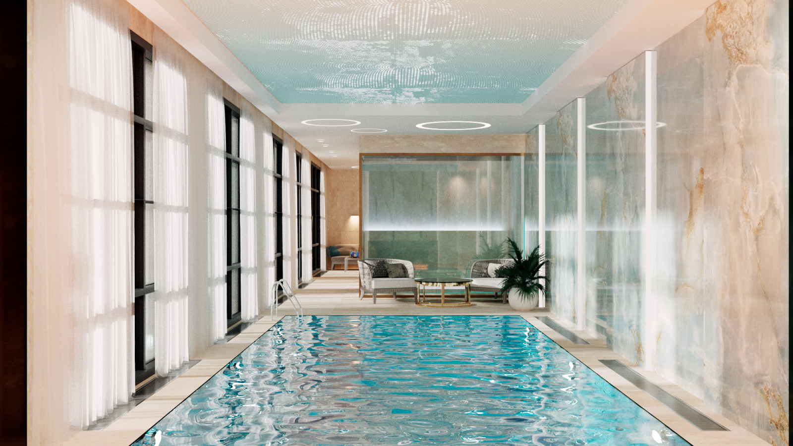 Ландшафтный проект участка с зоной барбекю и банным комплексом..