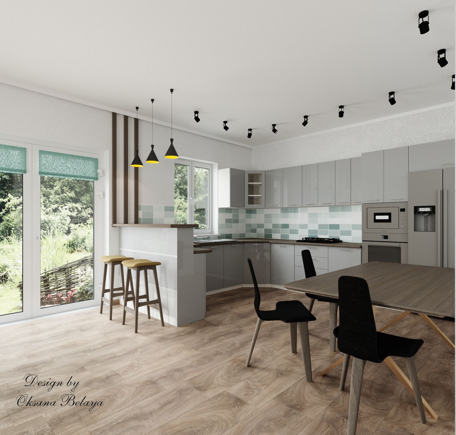 Обложка проекта: г. Ростов-на-Дону частное домовладение гостиная-кухня