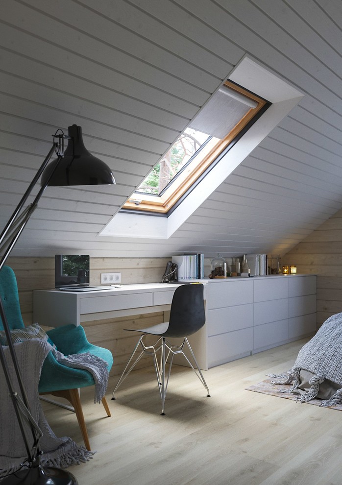Мансардный этаж в сканди стиле