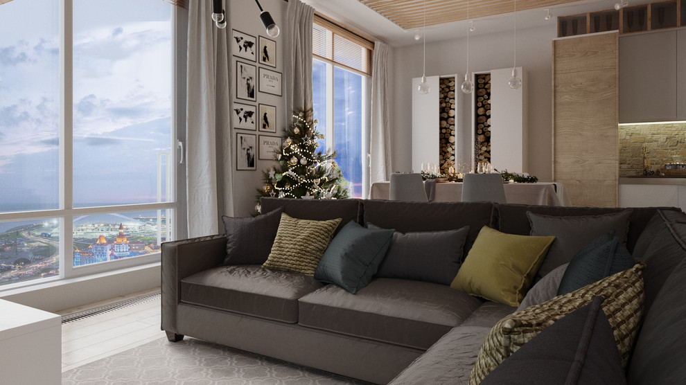 гостиная комната в скандинавском стиле