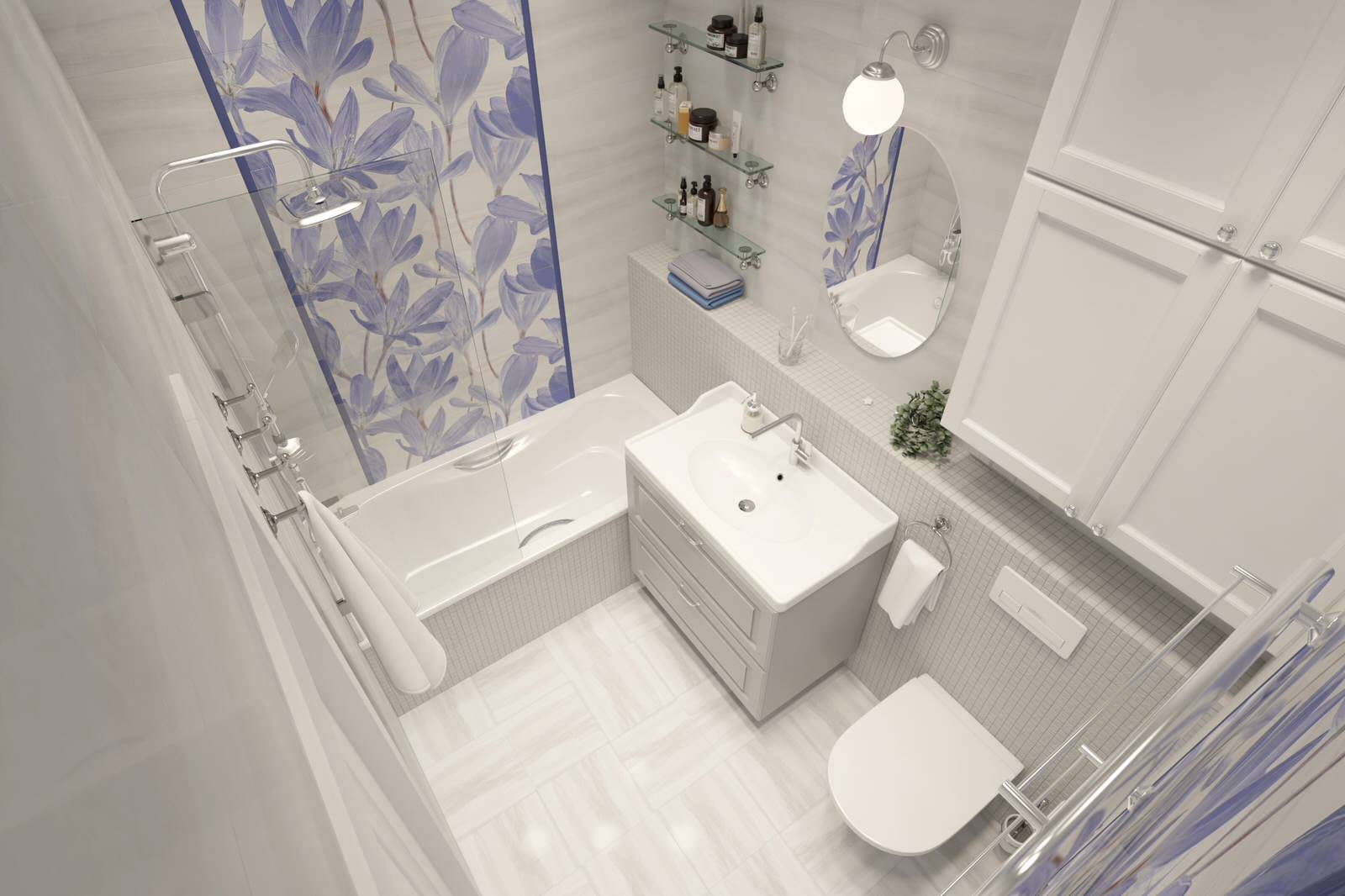 Двухкомнатная квартира в скандинавском стиле 61м2 в ЖК "Гринпарк"