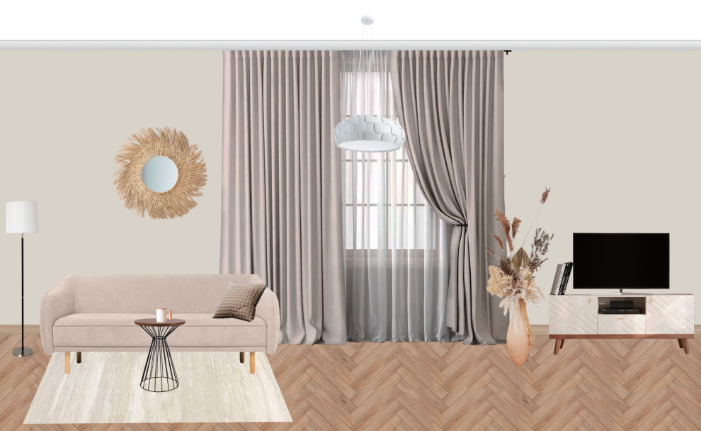 2D - коллажи кухни-гостиной (3 варианта)