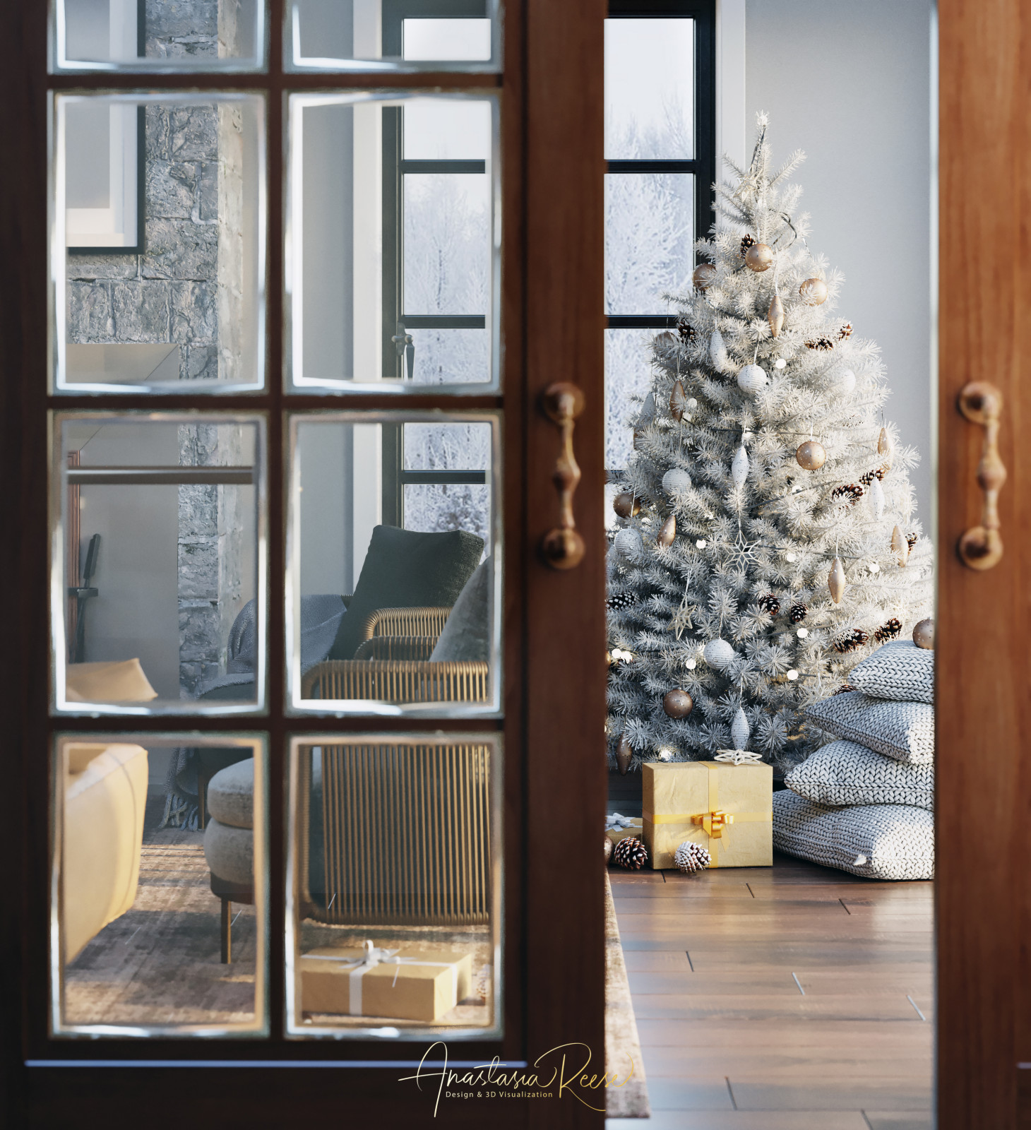 Дизайн проект дома "Рождественское утро"