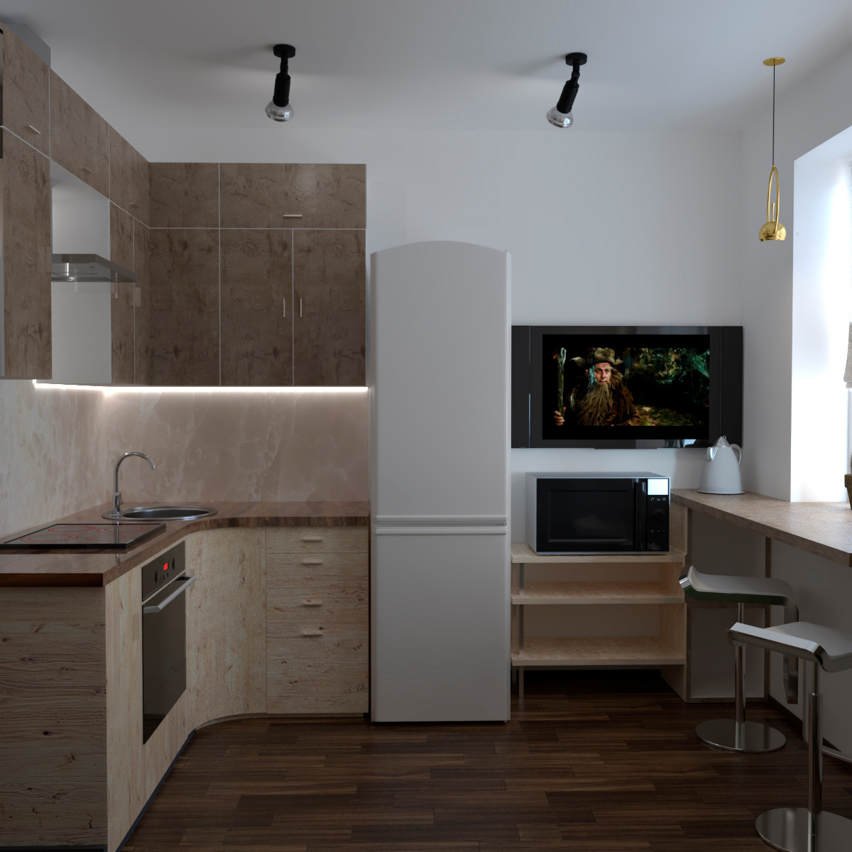 Дизайн небольшой квартиры для семьи из трех человек