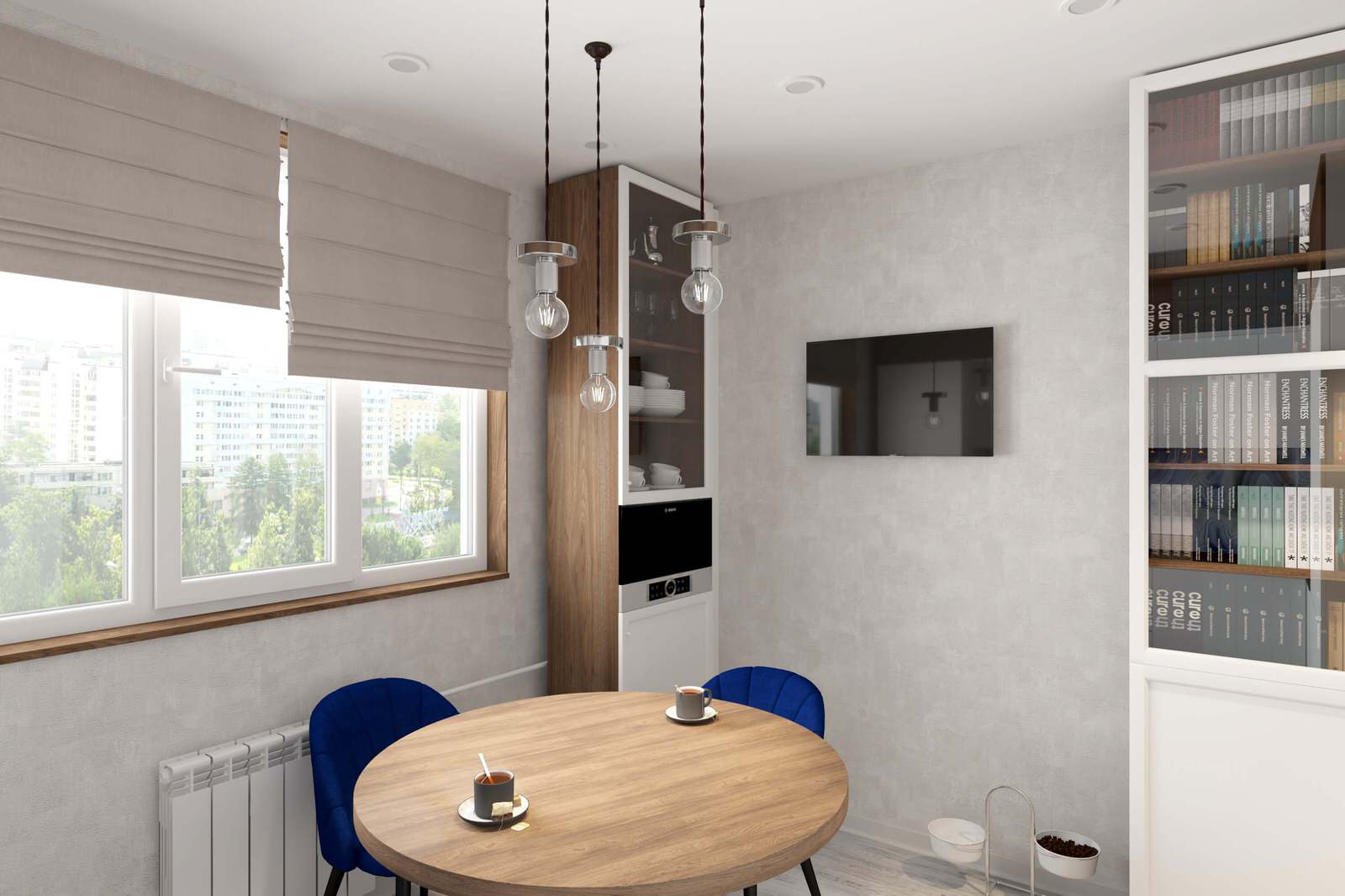 Трехкомнатная квартира 78 м2 в современном стиле, в доме серии П-44