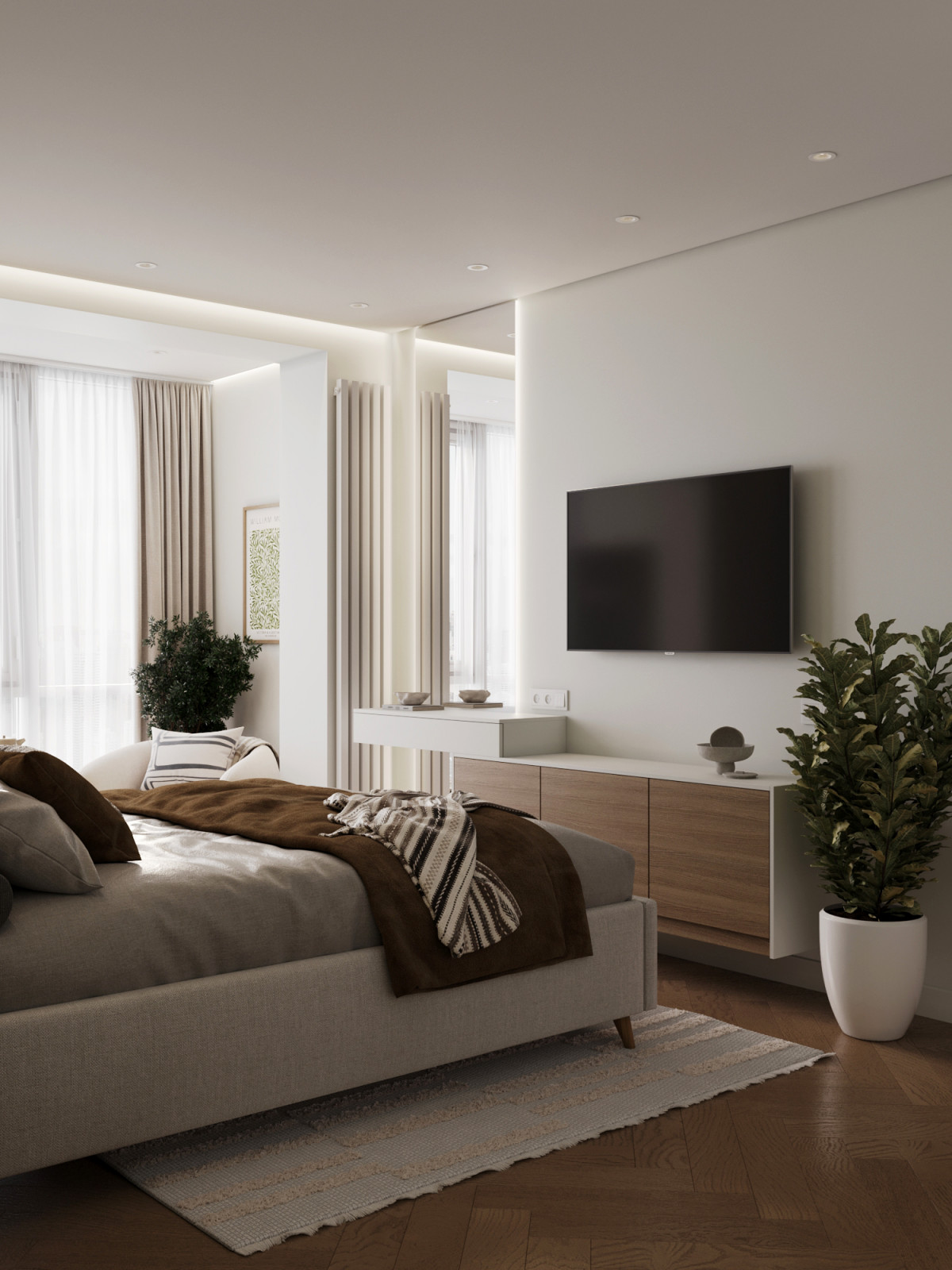 Трехкомнатная квартира в городе Дубнаа