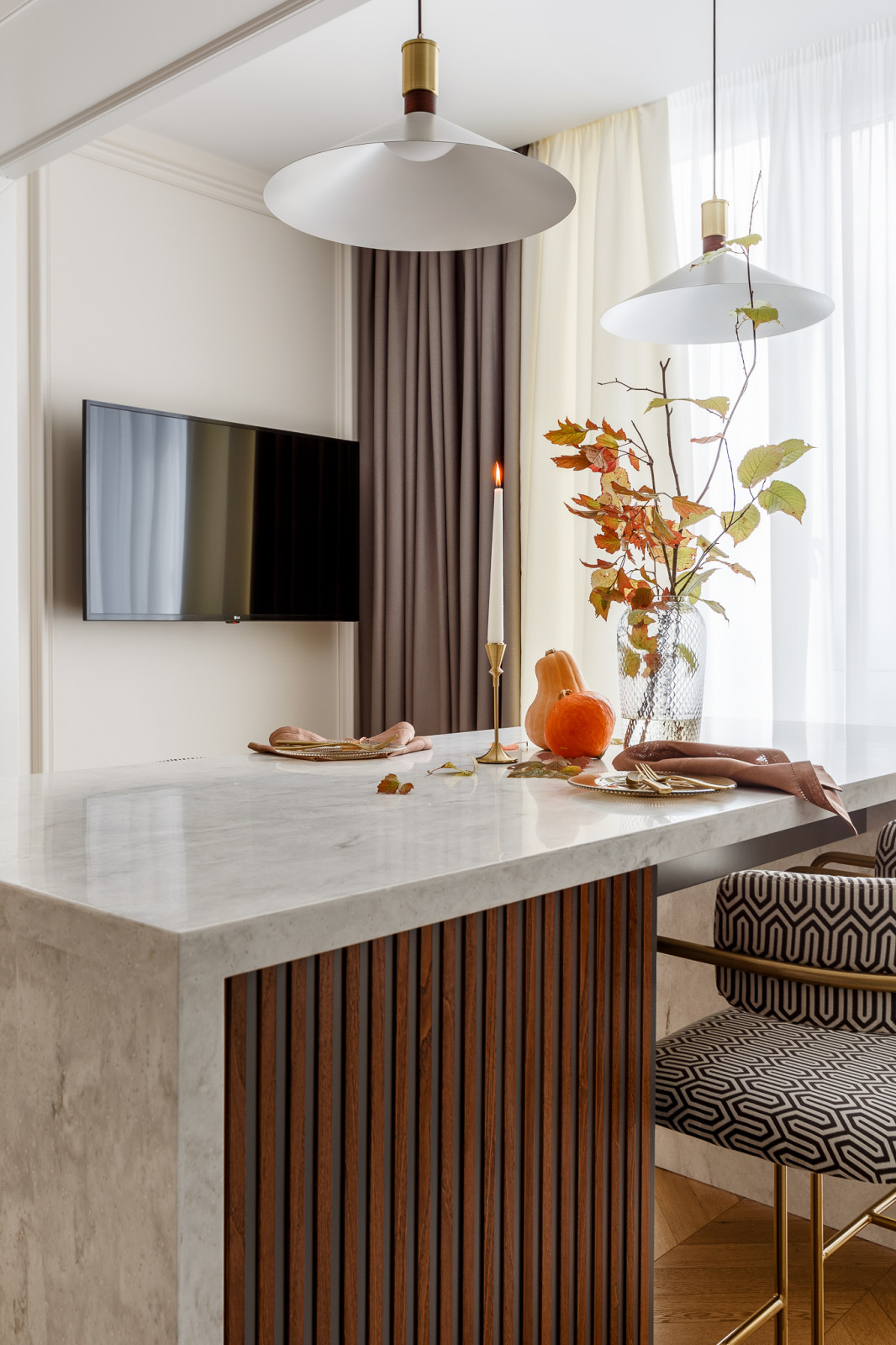 Реализованный дизайн проект квартиры в ЖК "Горный"