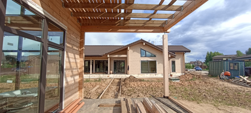 Двухэтажный дом из клееного бруса