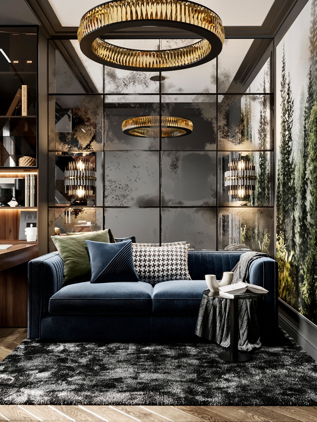 Хоум-офис мечты: потрясающий темный интерьер таунхауса