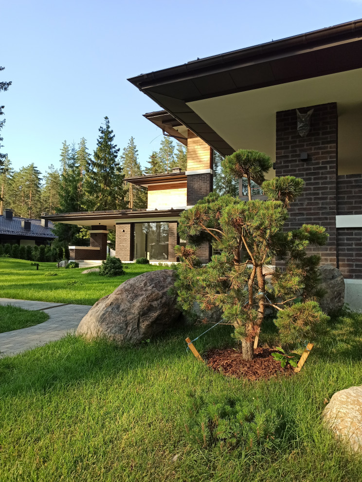 Ландшафт для дома в стиле Райта