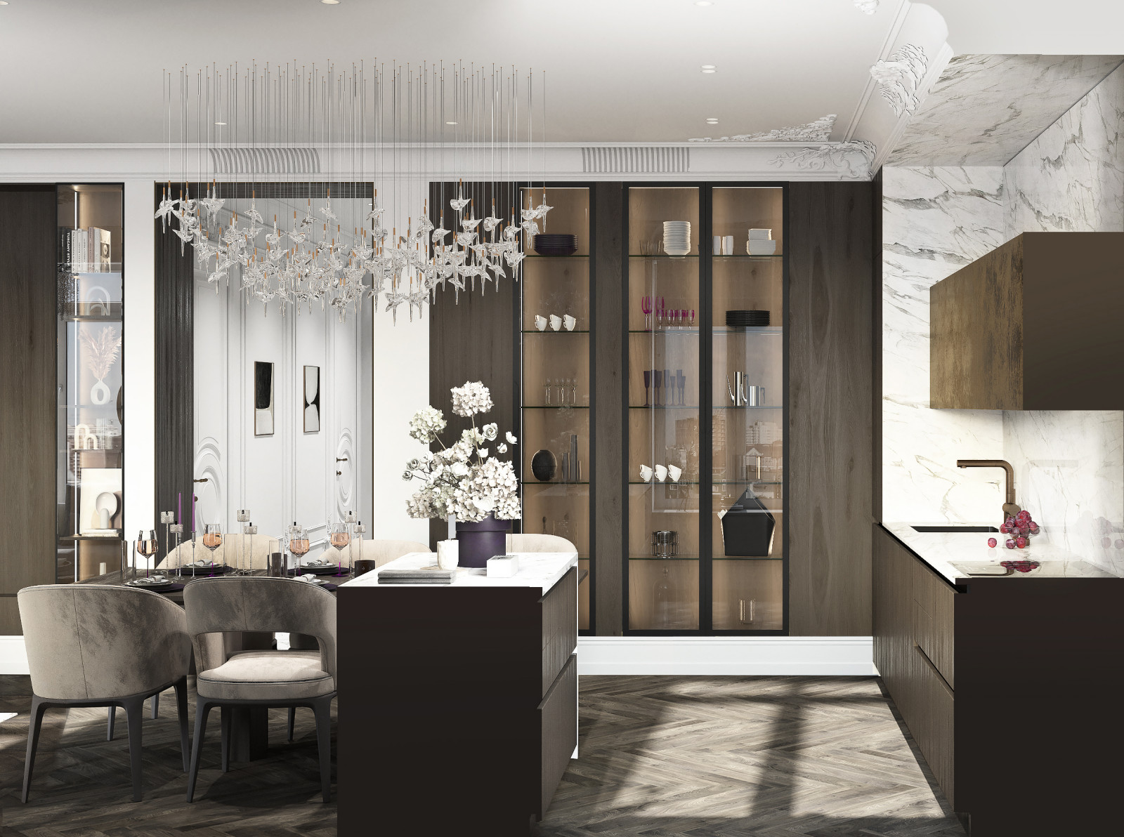 Драгоценная шкатулка, проект в стиле Арт-деко в ЖК Тихвин