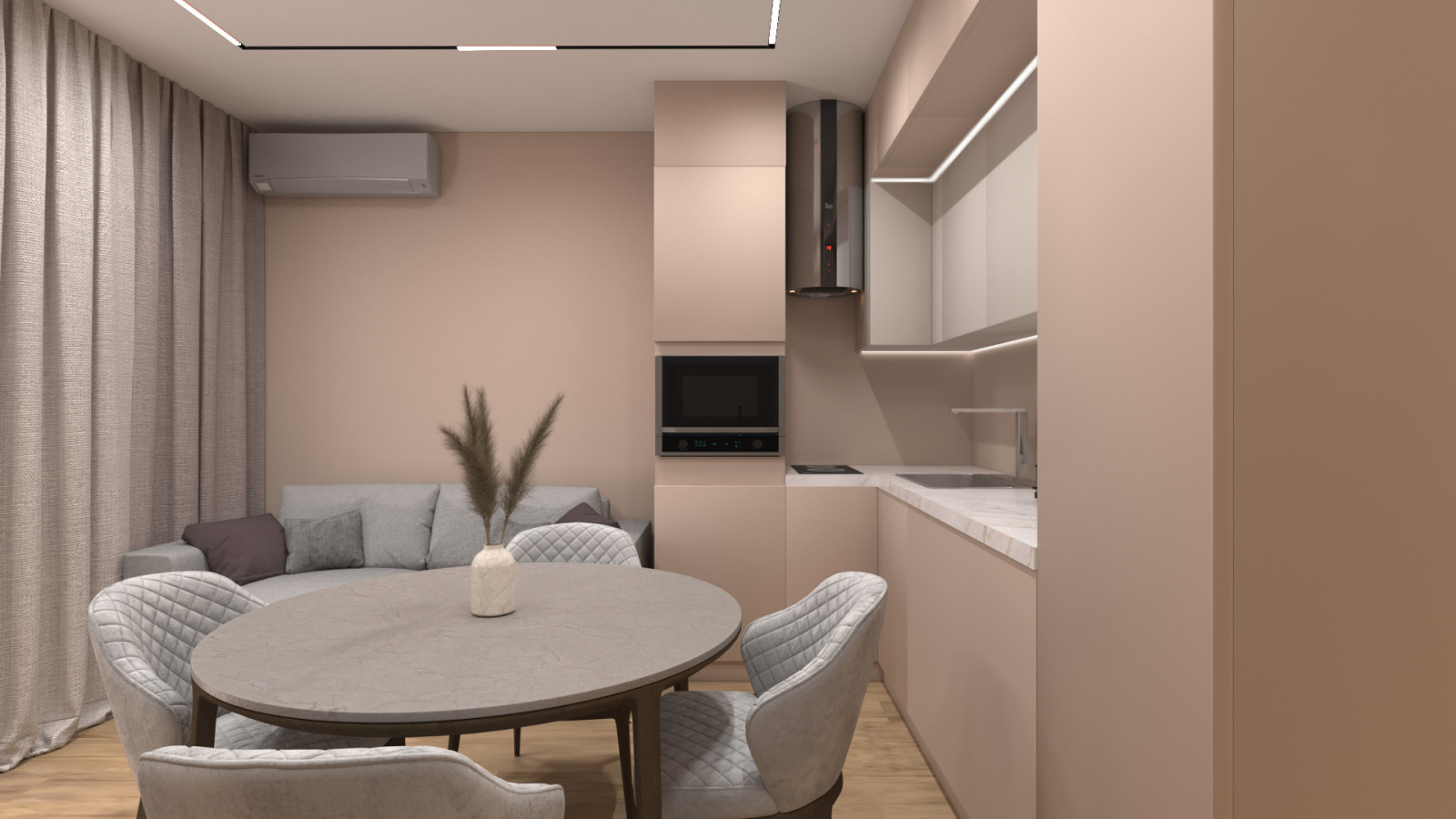 Эргономичная квартира-студия 32 кв.м.