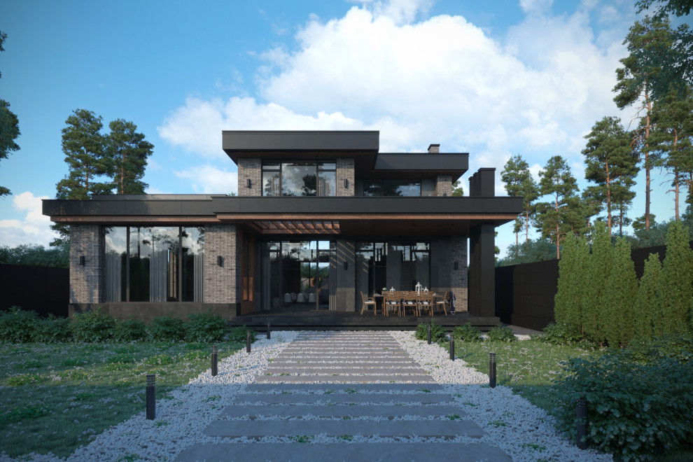 Городская вилла в темных тонах