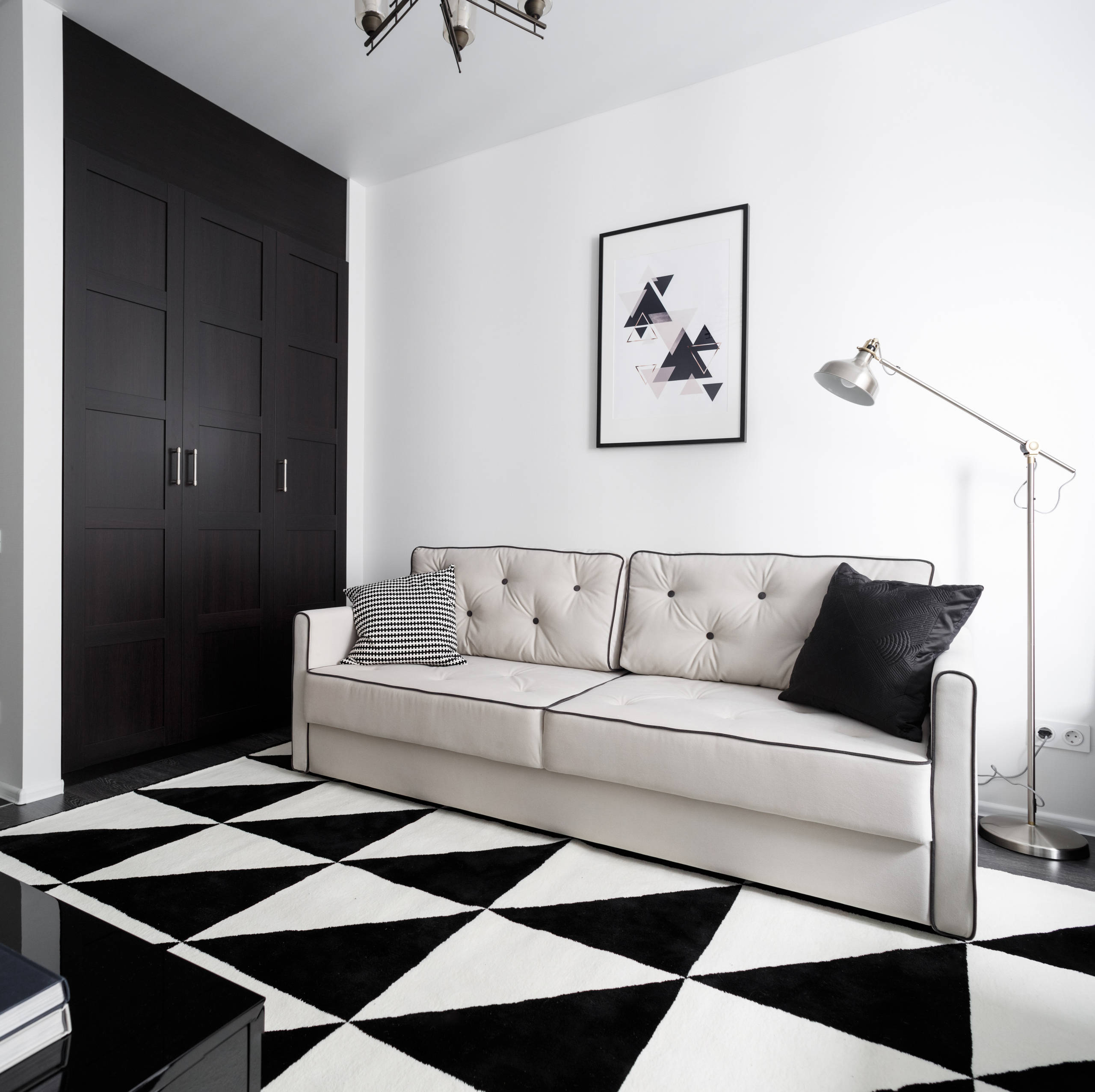 Houzz тур: 43 метра черно-белого ар деко