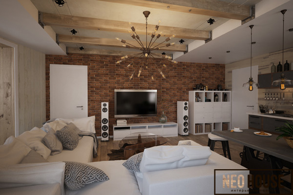 Лофт с дерзкой брутальностью