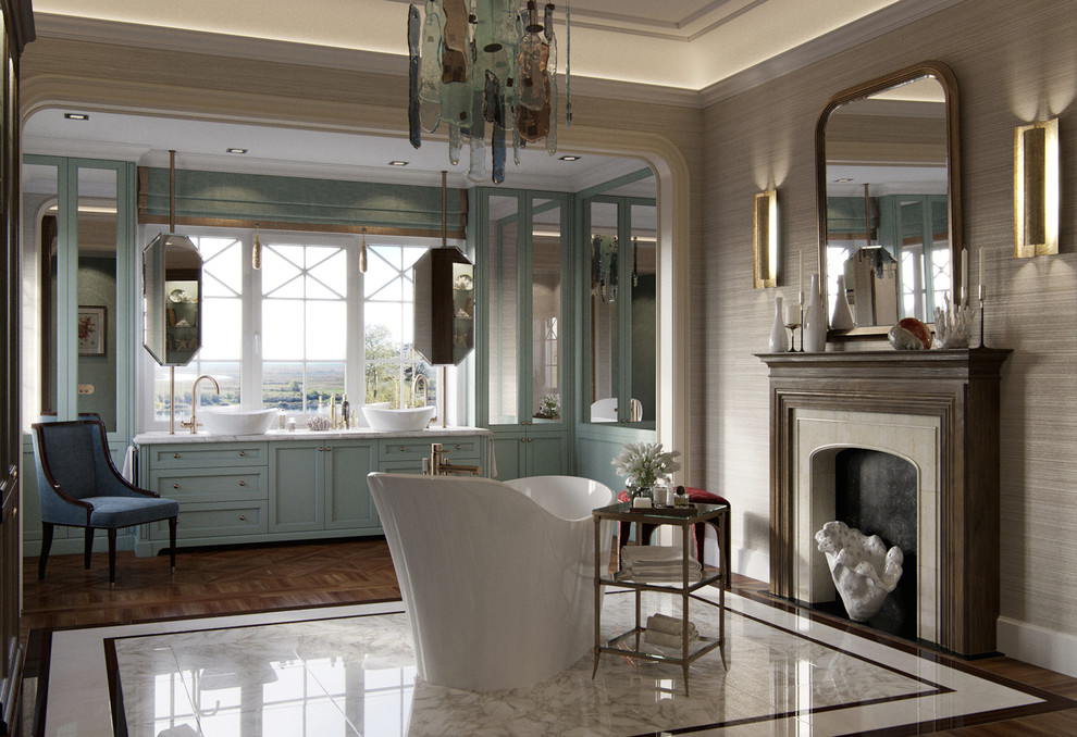 Проект большой ванной комнаты в загородном доме