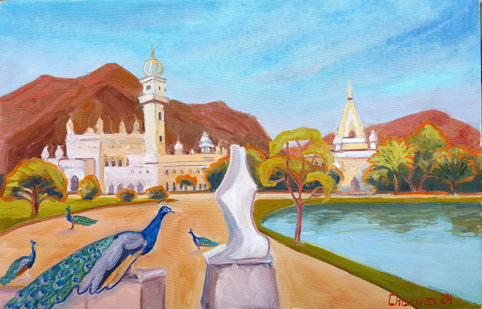 Обложка проекта: Картина маслом "В колледже Аджмера"