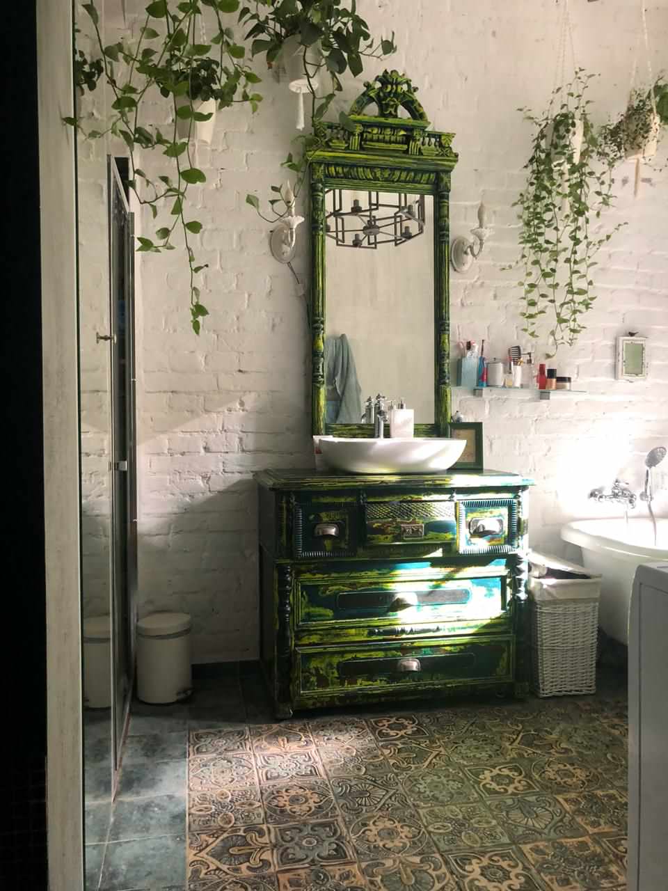 Комод и зеркало Шебби Шик