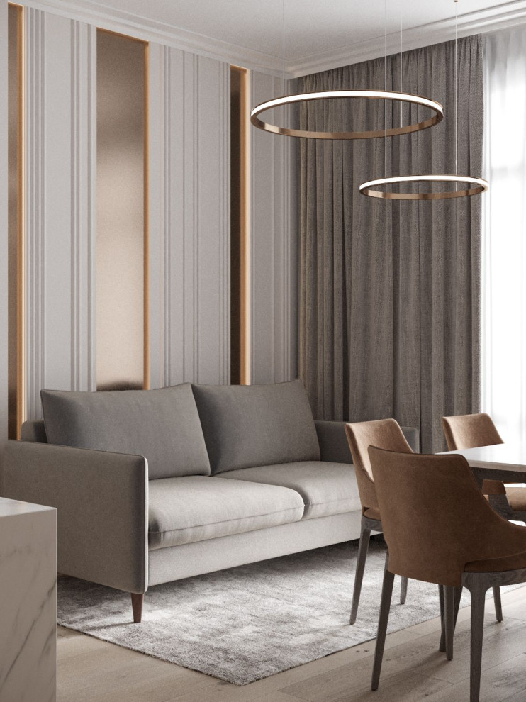 Совмещенная кухня гостиная