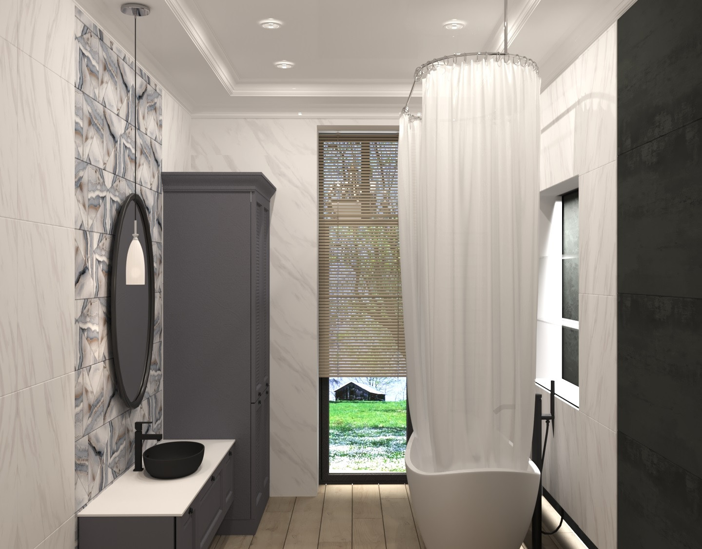 Небольшой частный дом в стиле неоклассика