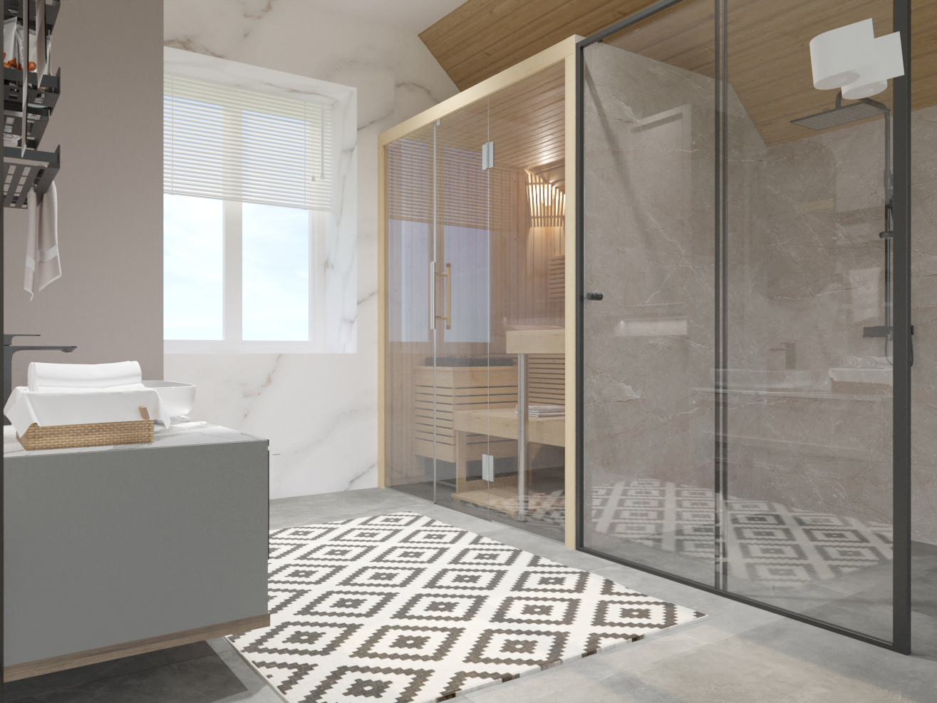 Ванная с сауной