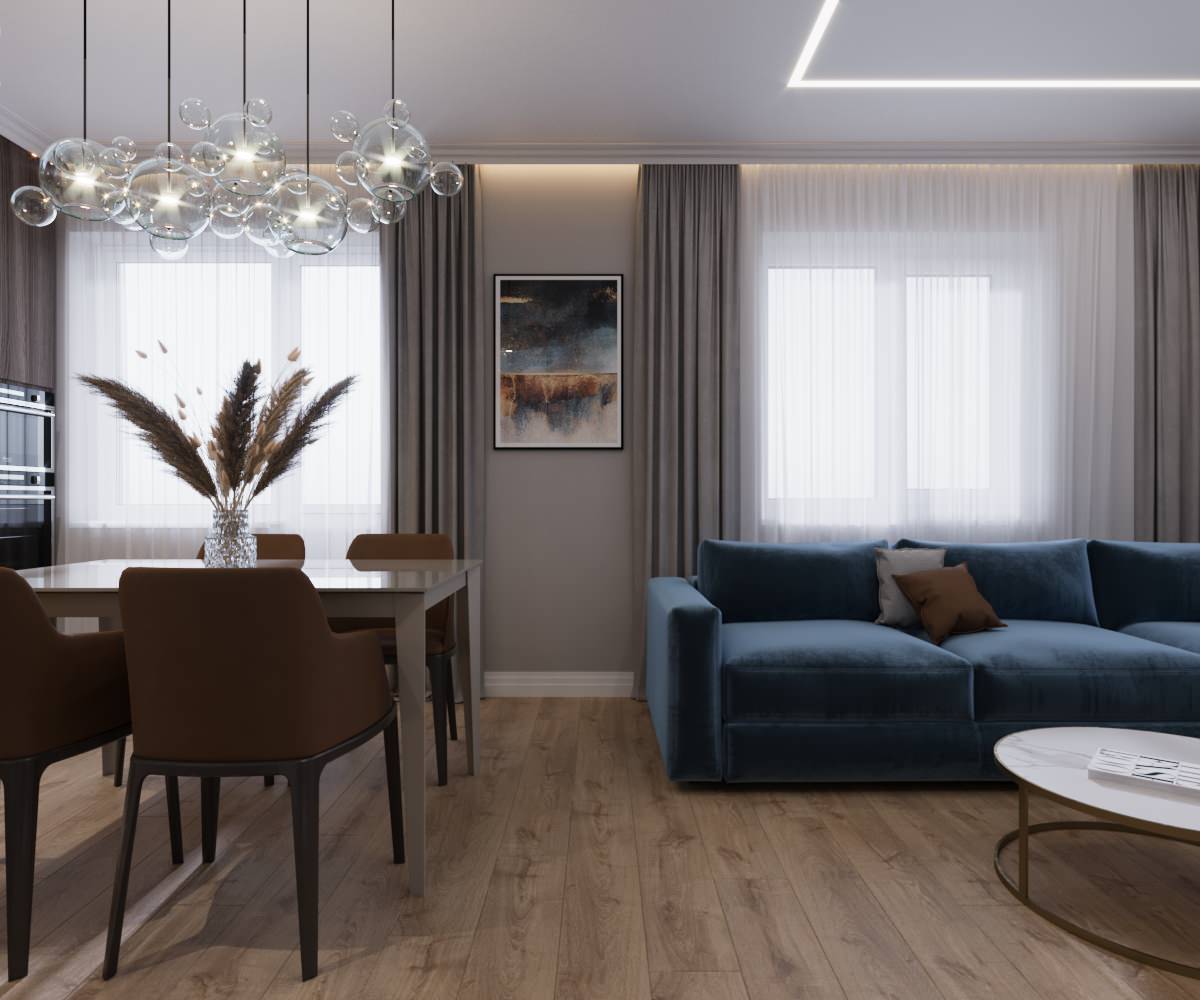 Кухня-гостиная из проекта "StyleHome"