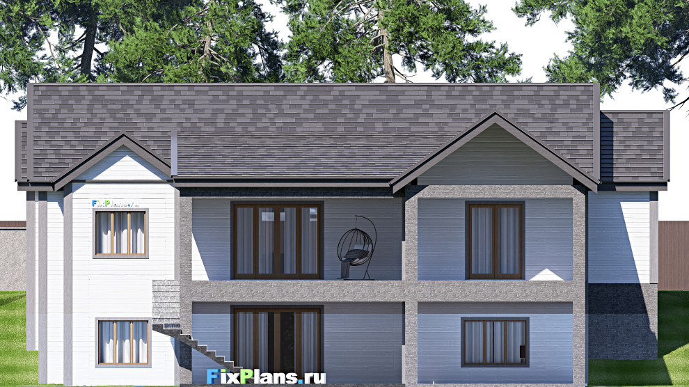 Проект одноэтажного дома 33х21м S708м2 F-17162