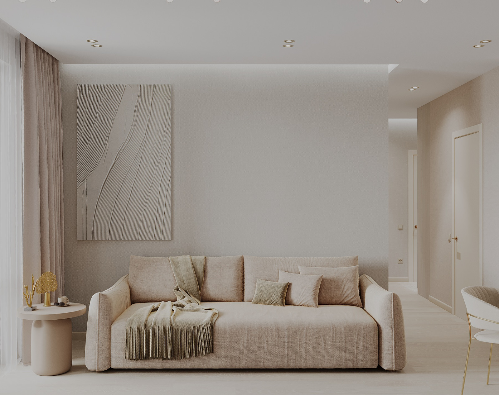 Интерьер 4-ёх комнатной квартиры_ "VANILLA LATTE"