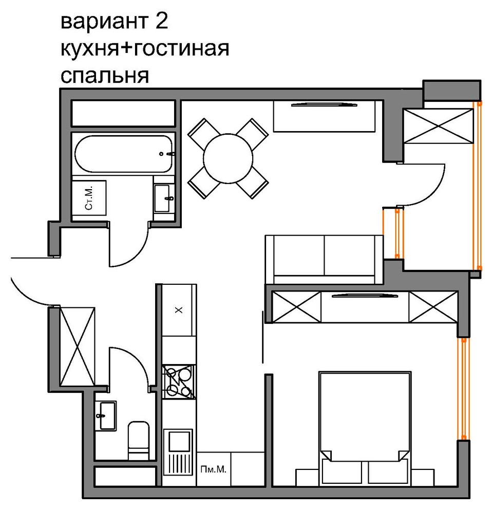 Квартира. 40 кв.м.