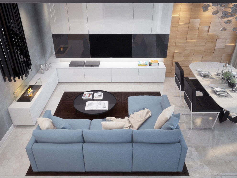 Обложка проекта: Интерьер квартиры в современном стиле с нотами ар-деко. ЖК Мегаполис. Минск