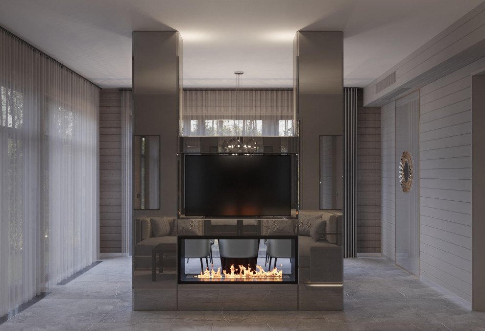 Камин в проекте загородного дома