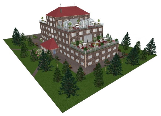 Обложка проекта: "Космические мечты". Проект озеленения крыш пансионата