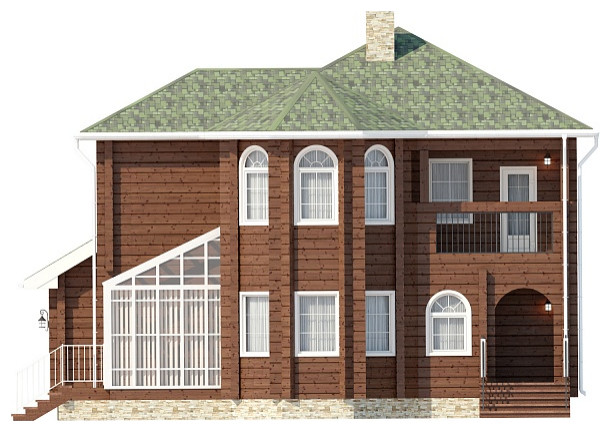 Дом с зимним садом | Клееный брус | Пегас 243