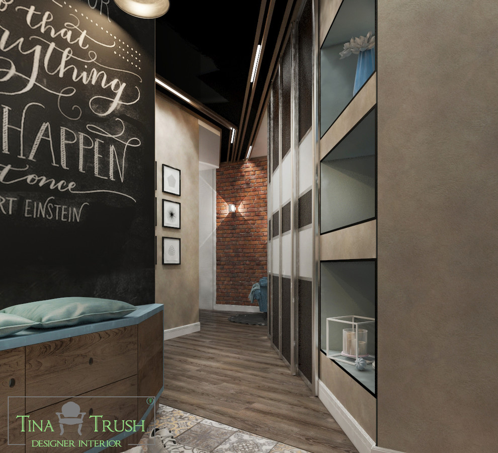 Интерьер прихожей в стиле лофт