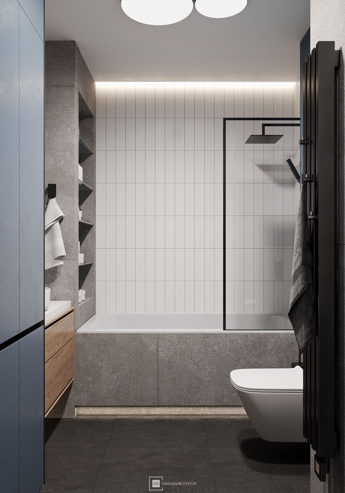 Обложка проекта: Стильная квартира с панорамными окнами даже в санузле