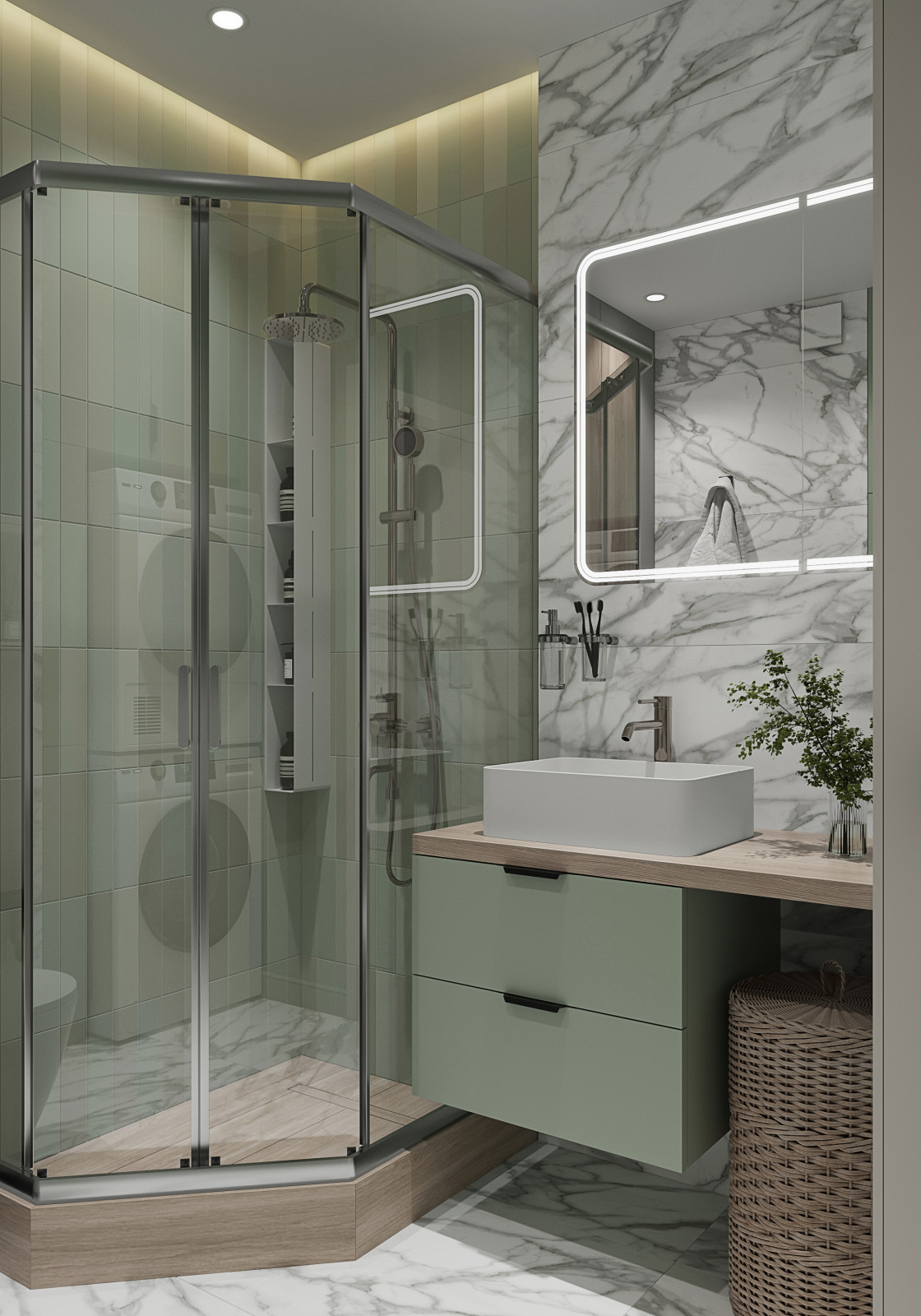 Яркие акценты в двухкомнатной квартире в Красногорске