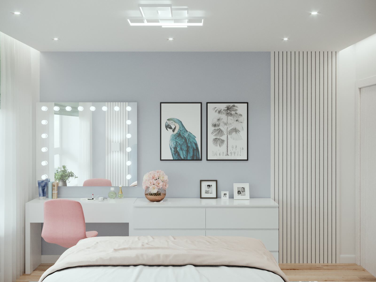 Проект интерьера двухкомнатной квартиры в стиле сканди