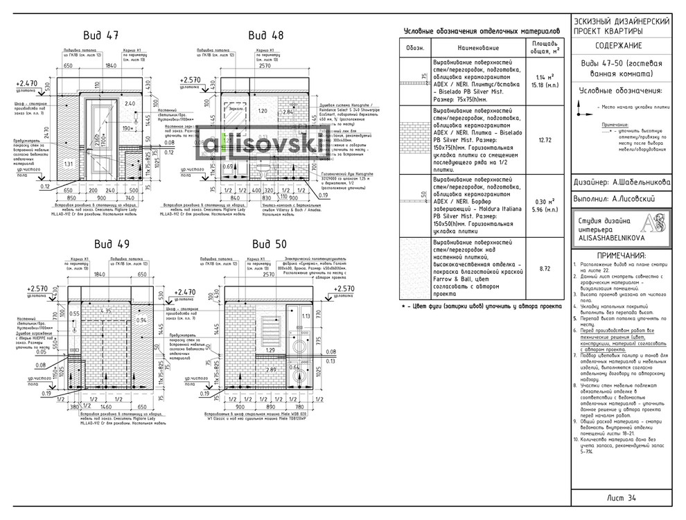 Обложка проекта: Рабочая документация (чертежи) для многокомнатной квартиры в Москве