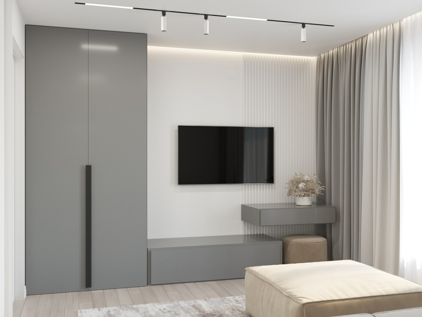 Белый, бежевый, серый...