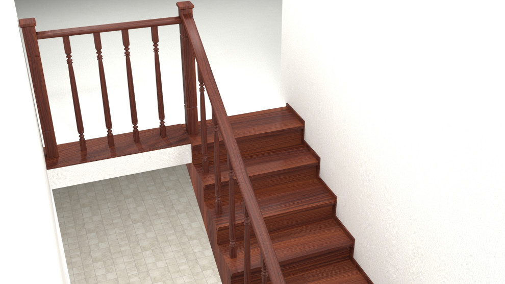 П-образная лестница в доме