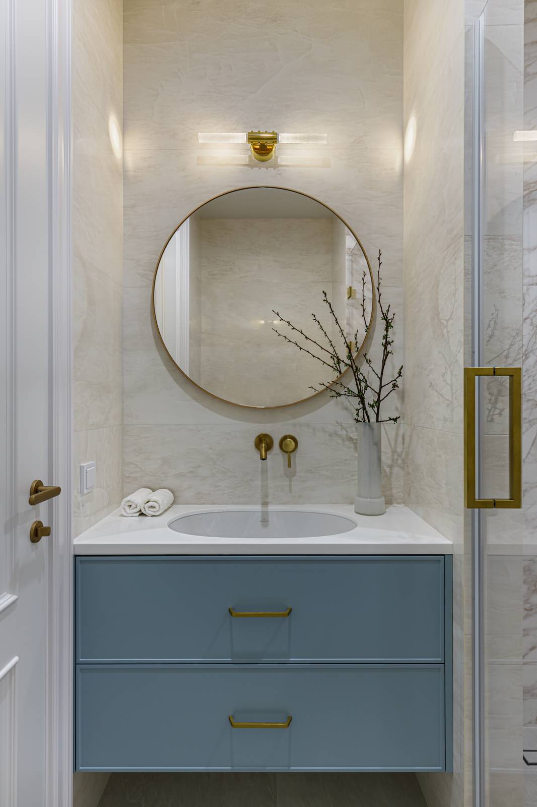 Современная классика реализованный дизайн-проект в ЖК "Прайм парк"